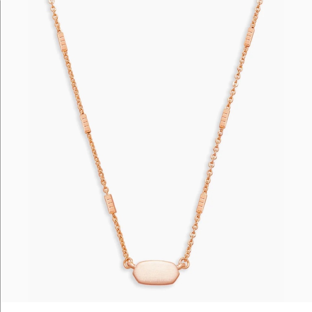 Kendra Scott Fern Pendant Necklace in Rose Gold